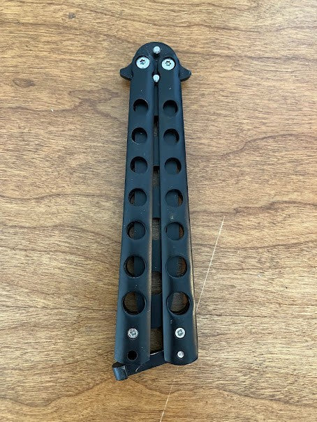 Butterfly Trainer Training Dull Knife Tool Black Metal Practice