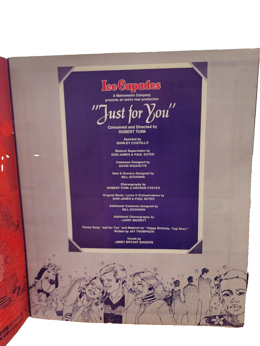 Vintage 1976 Ice Capades Program Souvenir “Just For You”
