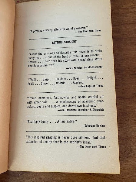 Vtg Paperback - Getting Straight - Ken Kolb