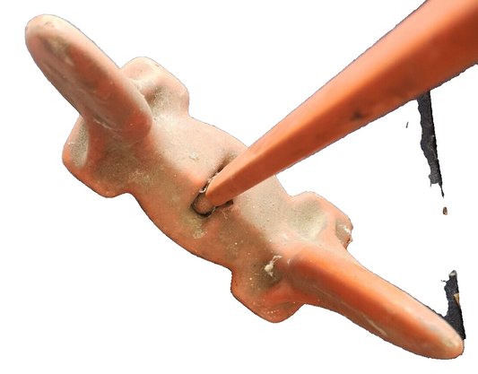 Red Nautical 10 lb Cast Iron Marine Boat Anchor with 2 Flukes Two Piece Man Cave