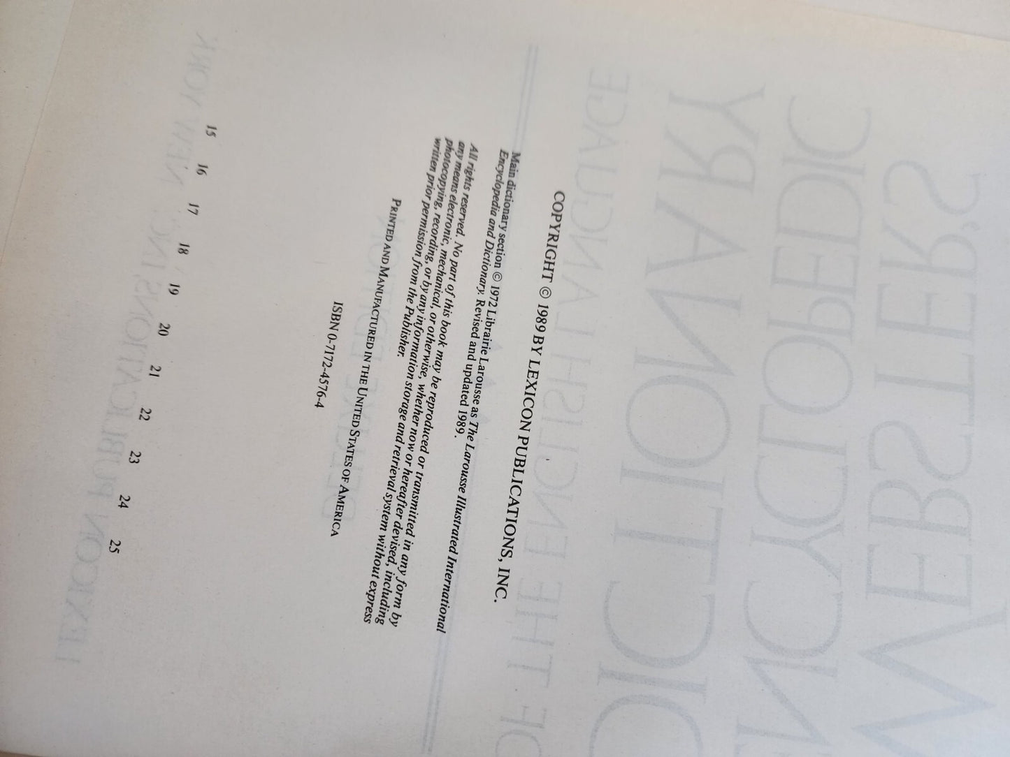 The New Lexicon Webster's Encyclopedic Dictionary of The Engl - GOOD