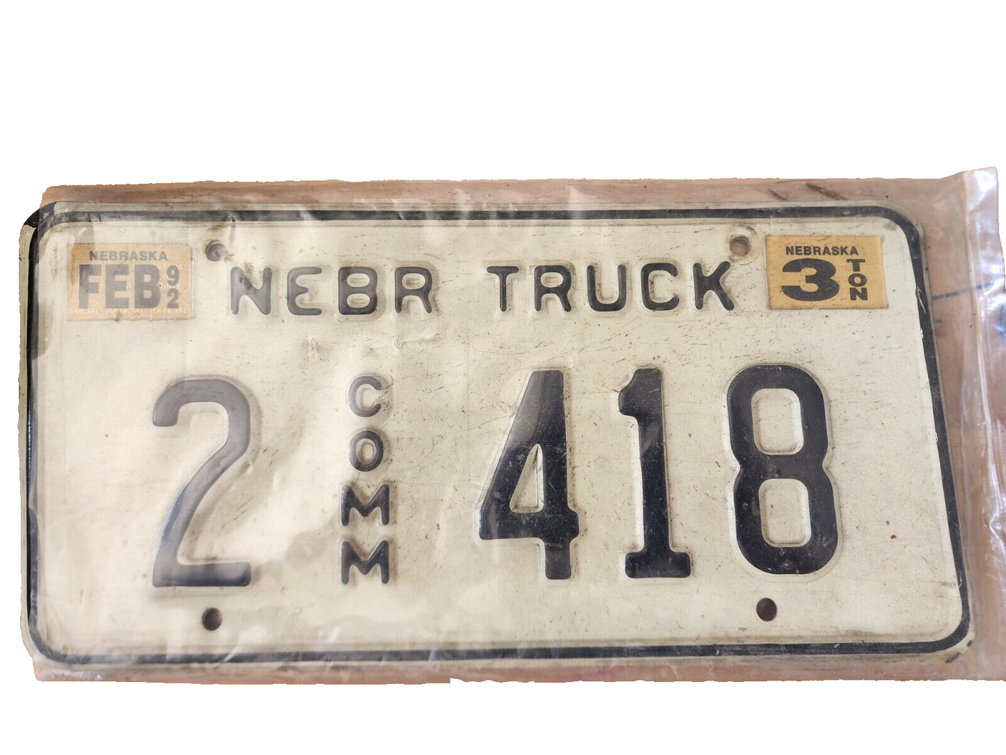 Nebraska Farm Truck License Plate Vintage Garage Madison Co Collectors