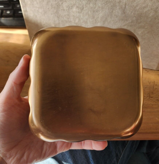 Vintage Aarco Flower Tray Square Brass Flower Frog Decorative Decor