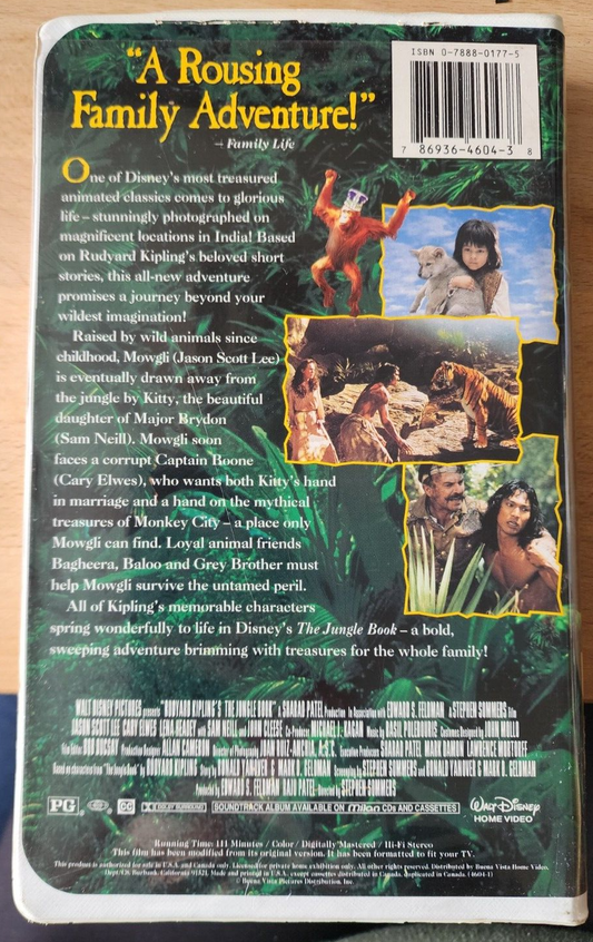 DISNEY'S RUDYARD KIPLING'S The Jungle Book (VHS, 1995)
