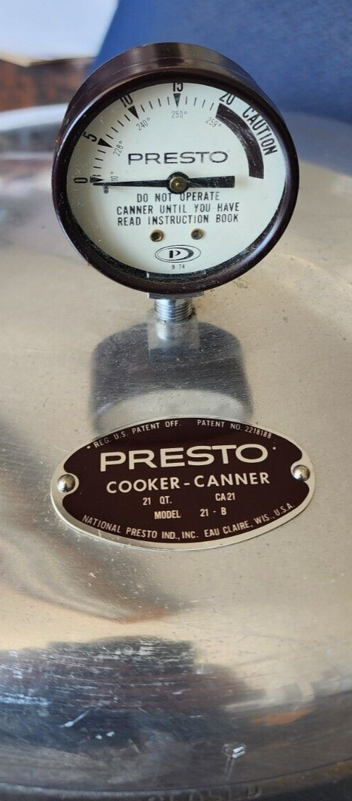 Vintage Maid Of Honor 21 Qt Pressure Cooker/Canner Model 21 B Plus ACCESSORIES