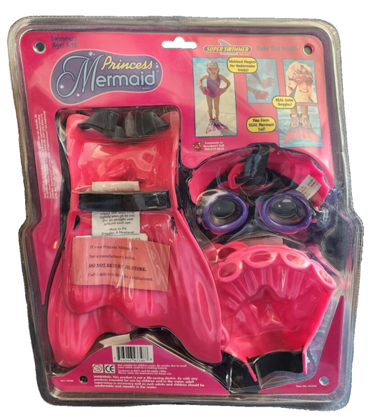 Princess Mermaid pool Swim Gear Gloves Tail Fin mermaid set no. 43348