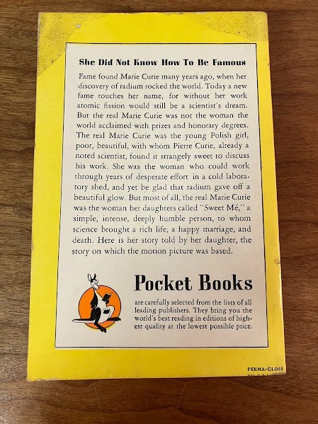 Madame Curie - A Biography By Eve Curie