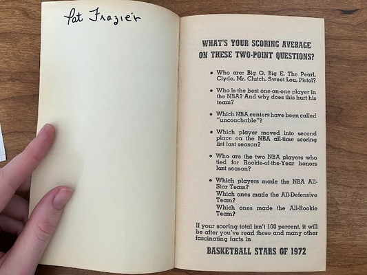 Vtg Paperback - Basketball Stars Of 1972 by Louis Sabin