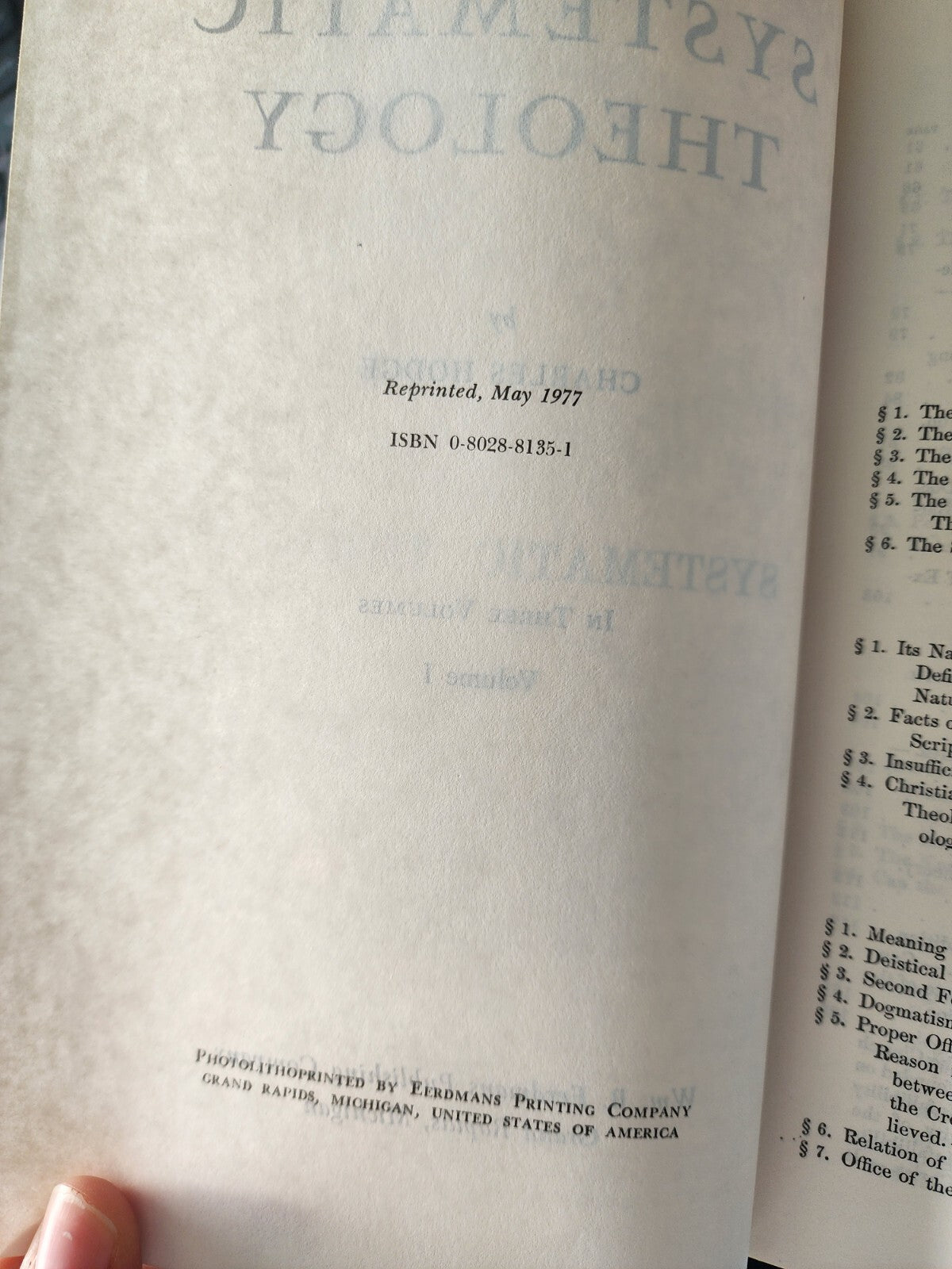 Systematic Theology By Charles Hodge 1946 Volumes of 3