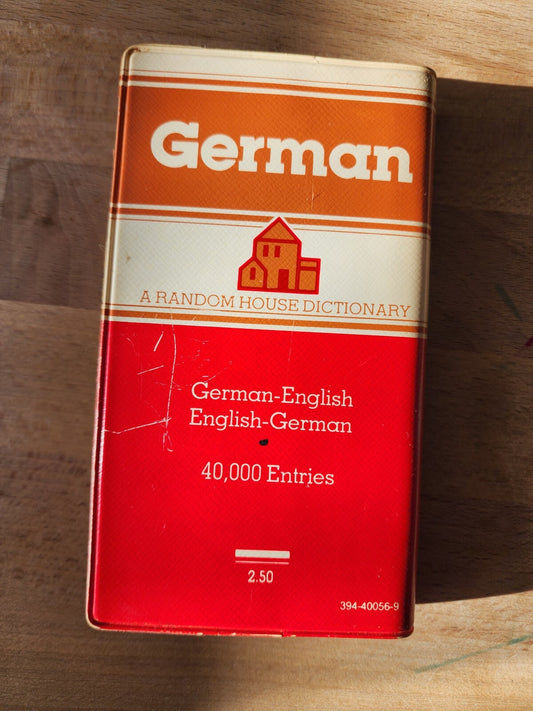 GERMAN - DEUTSCH - ENGLISH A Random House Pocket Dictionary 1983 Vinyl Cover