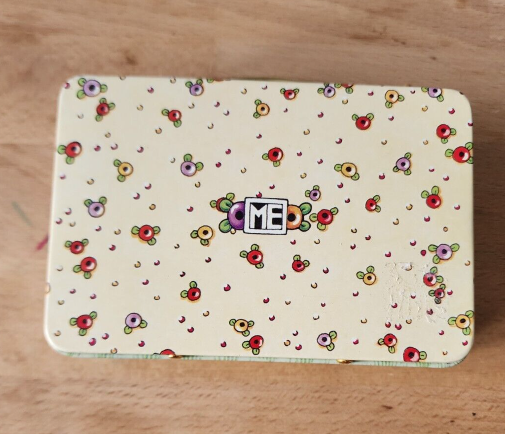 Vtg Mary Engelbreit 5"x3" Floral Collectible Tin "Bloom Where You're Planted
