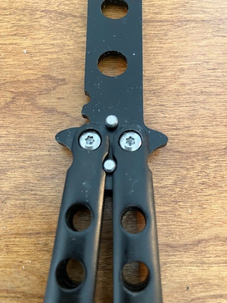 Butterfly Trainer Training Dull Knife Tool Black Metal Practice