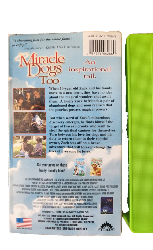 Miracle Dogs Too Neon Green VHS - Very Good