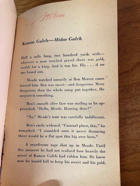 Crest Books: Gold at Kansas Gulch by Steve Frazee