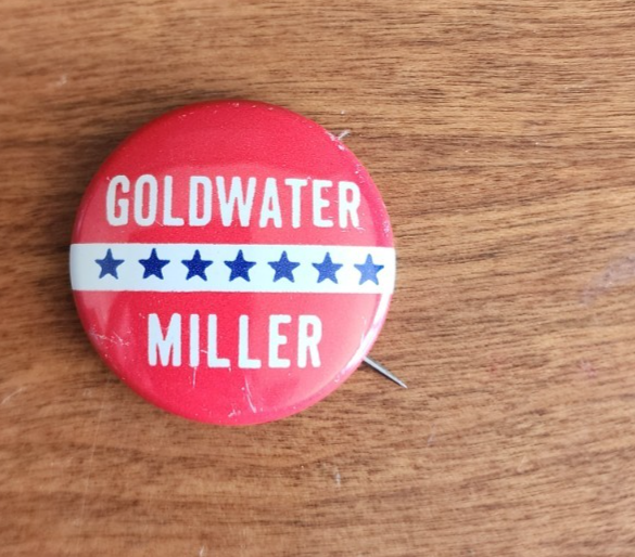 Goldwater Miller for President Button Pins 1.5”