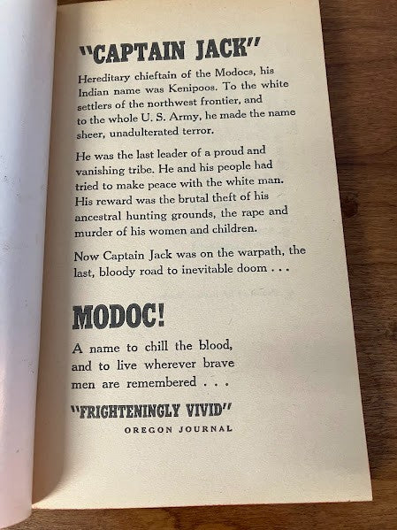 Bantam Books - L P Holmes - MODOC LAST SUNDOWN