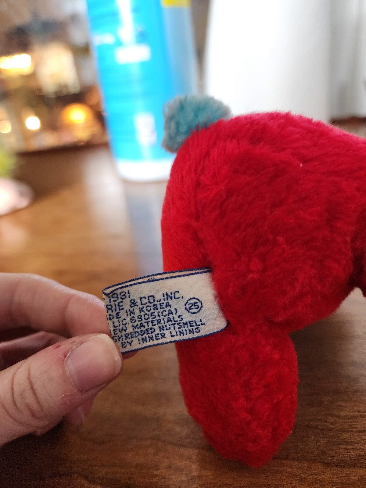 Vintage Papa Smurf 8" Plush Stuffed Toy 1981 Wallace Berrie & Co. Korea