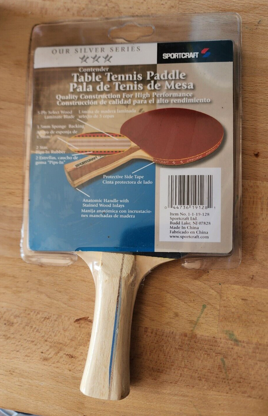 New Red Sportcraft Silver Series Table Tennis Paddles Hardwood Blade PVC Handle