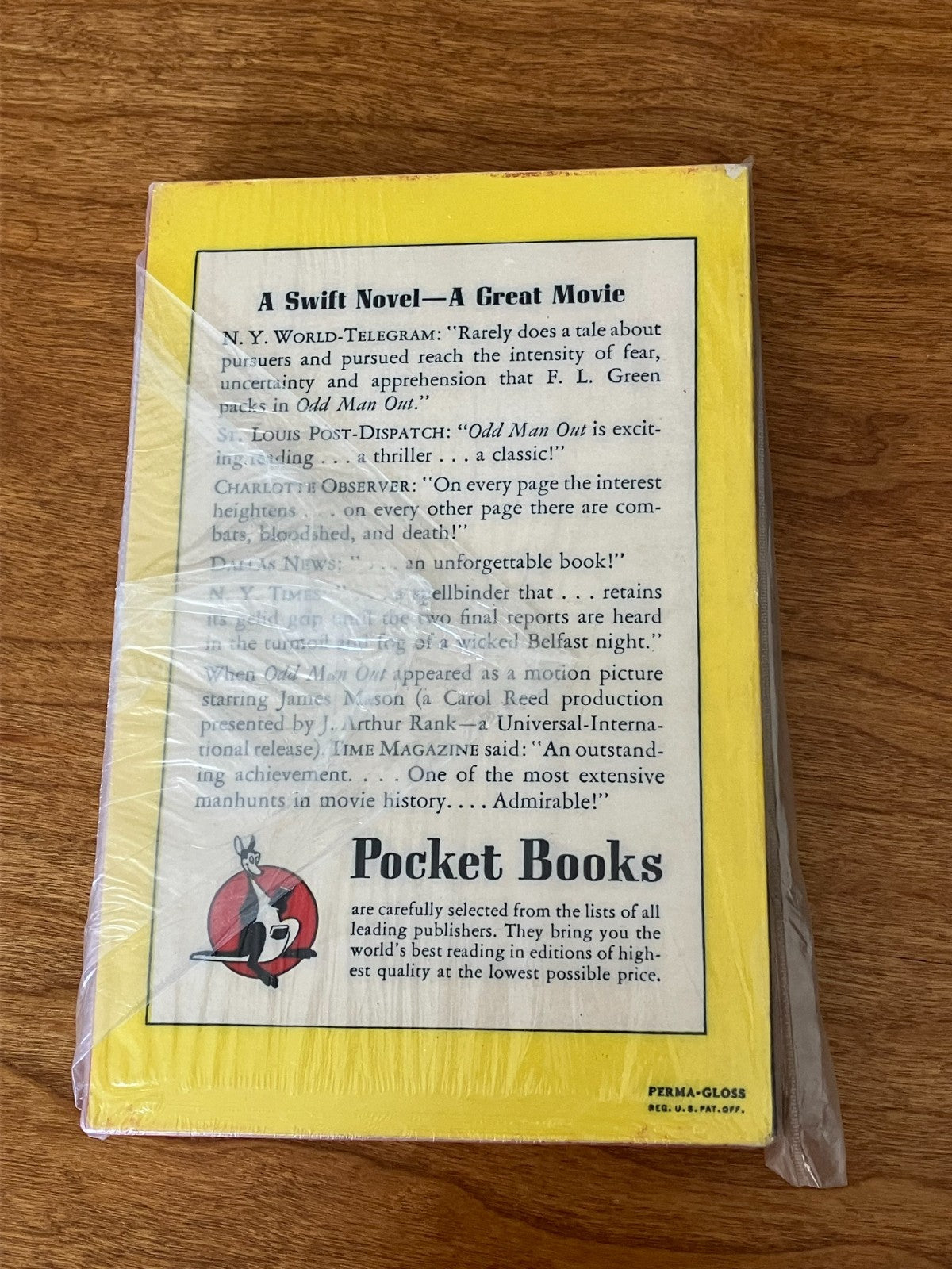 Odd Man Out, F.L. Green, 5th Printing, April 1948 Vintage Paperback