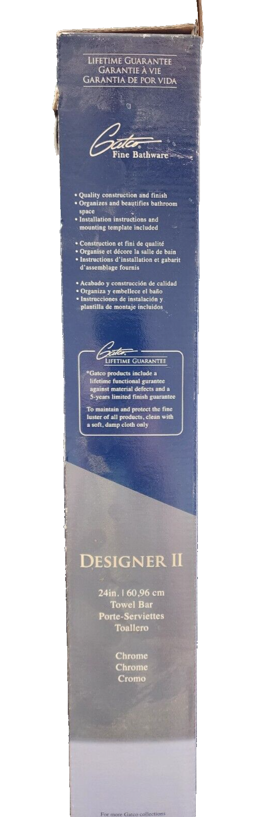 Gatco 5070 Chrome Designer Ii 24" Towel Bar