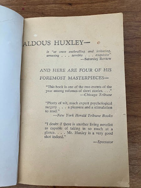 Avon - After The Fireworks And Other Stories by Aldous Huxley Vintage
