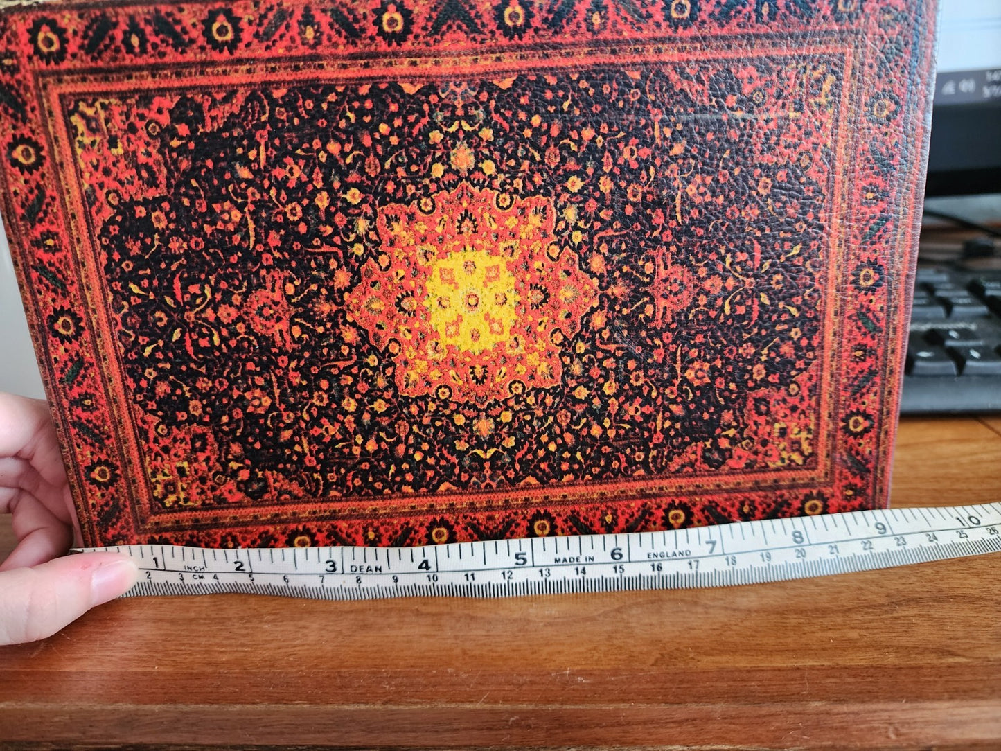 Hidden Compartment Faux Lined Book Magnet Close