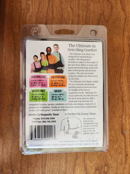 Joslin Sling - Ultimate Arm Sling Arm Sling for Men & Women - Average Adult