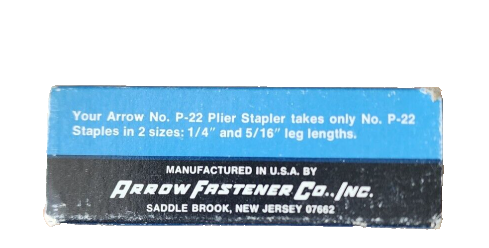 Vintage- Genuine Arrow 5/16 P-22 Staples