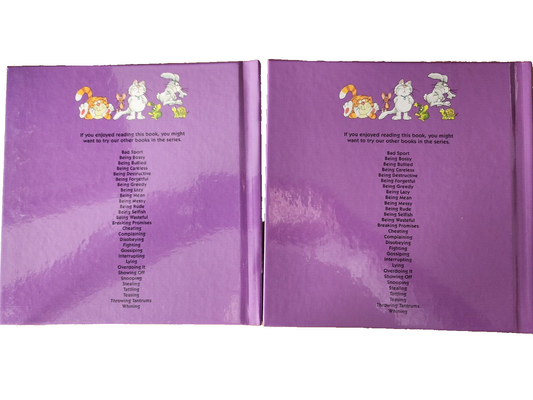 Lot of 2 Books A Book about Whining & interrupting 1988 by Joy Berry