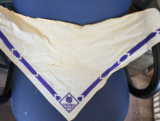 BSA Boy Scouts of America CUB SCOUTS Bear Light Blue Neckerchief Scarf Bandana