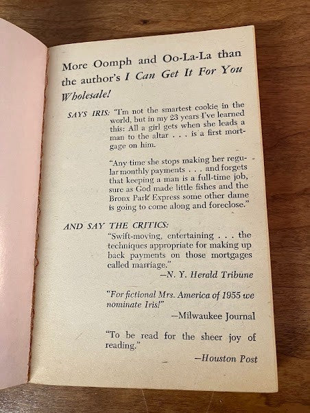 Your Daughter Iris - Jerome Weidman