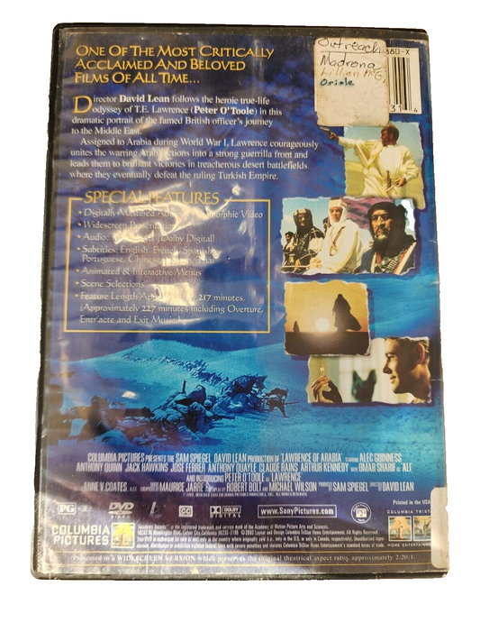 Lawrence of Arabia (Single-Disc Edition) - DVD - ACCEPTABLE
