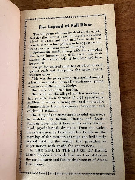 Girl in the House of Hate by Charles and Louise Samuels