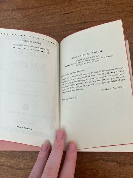 Vtg Pocket Book - Madame Bovary by Gustave Flaubert