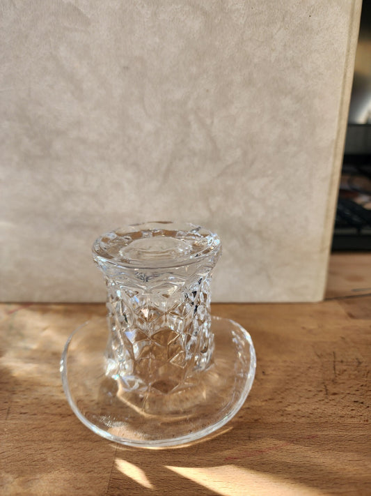 Beautiful Fostoria American Line 2056 Clear Glass 4 1/2” Top Hat