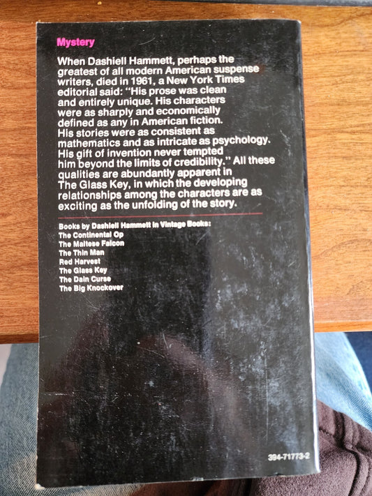 The Glass Key by Dashiell Hammett (1972) Paperback