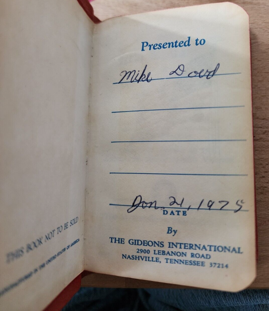 Vtg New Testament Psalms Proverbs (Pocket Size Bible) The Gideons International