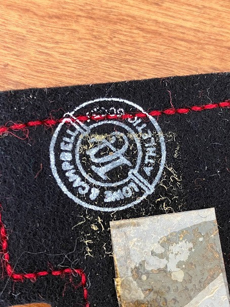 Varsity Letter W Jacket Patch - Black on Red W