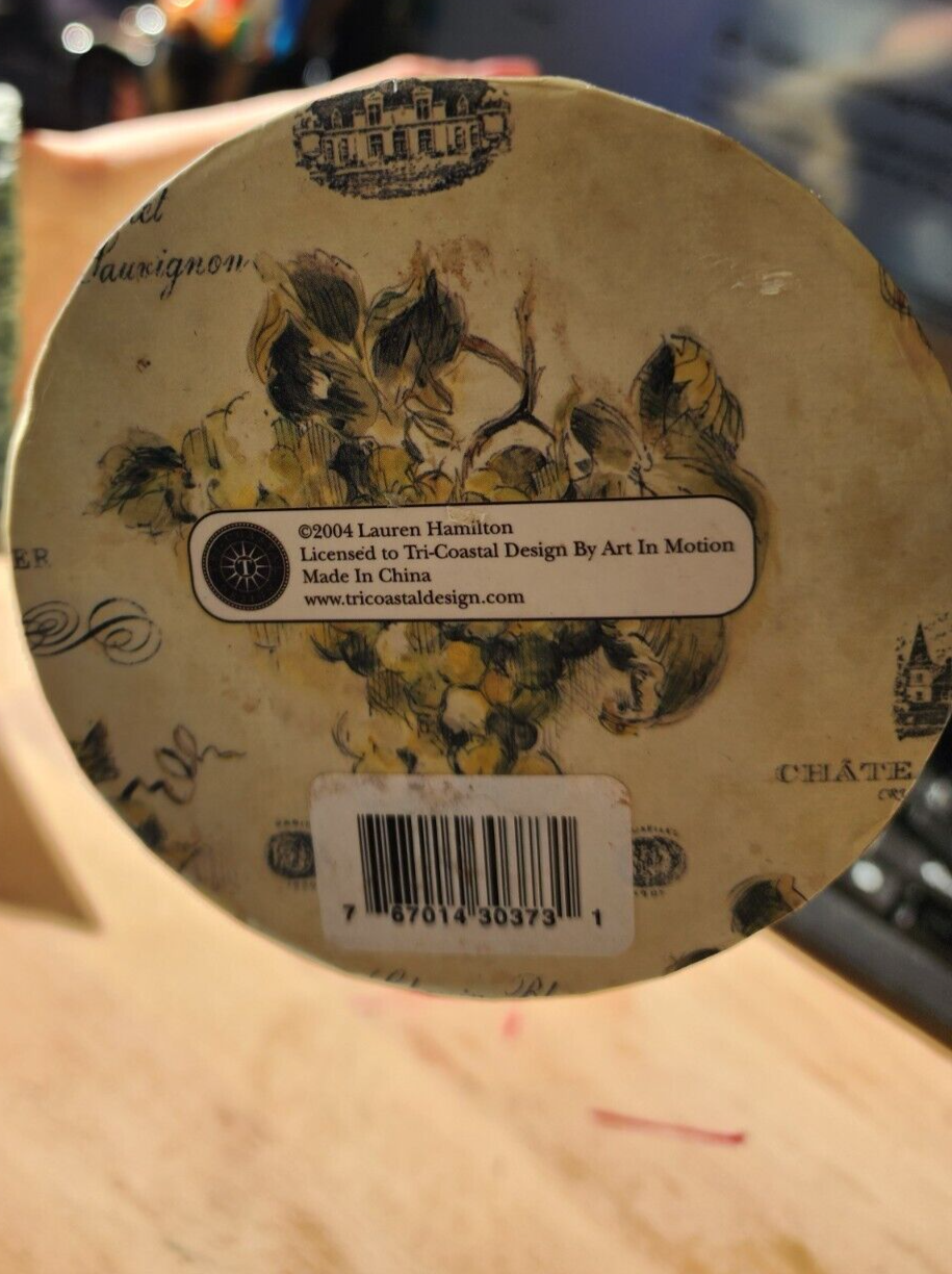 Tri-Coastal Design Wine Bottle Tube Gift Box 2004 Lauren Hamilton-13” - VG