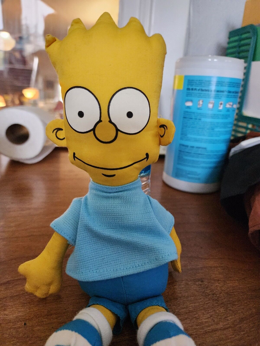 Vtg Bart Simpson Doll Plush 1990 Matt Groening Cartoon