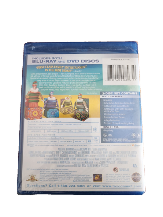 Chitty Chitty Bang Bang (Blu-ray/DVD, 2-Disc Set) BRAND NEW SEALED
