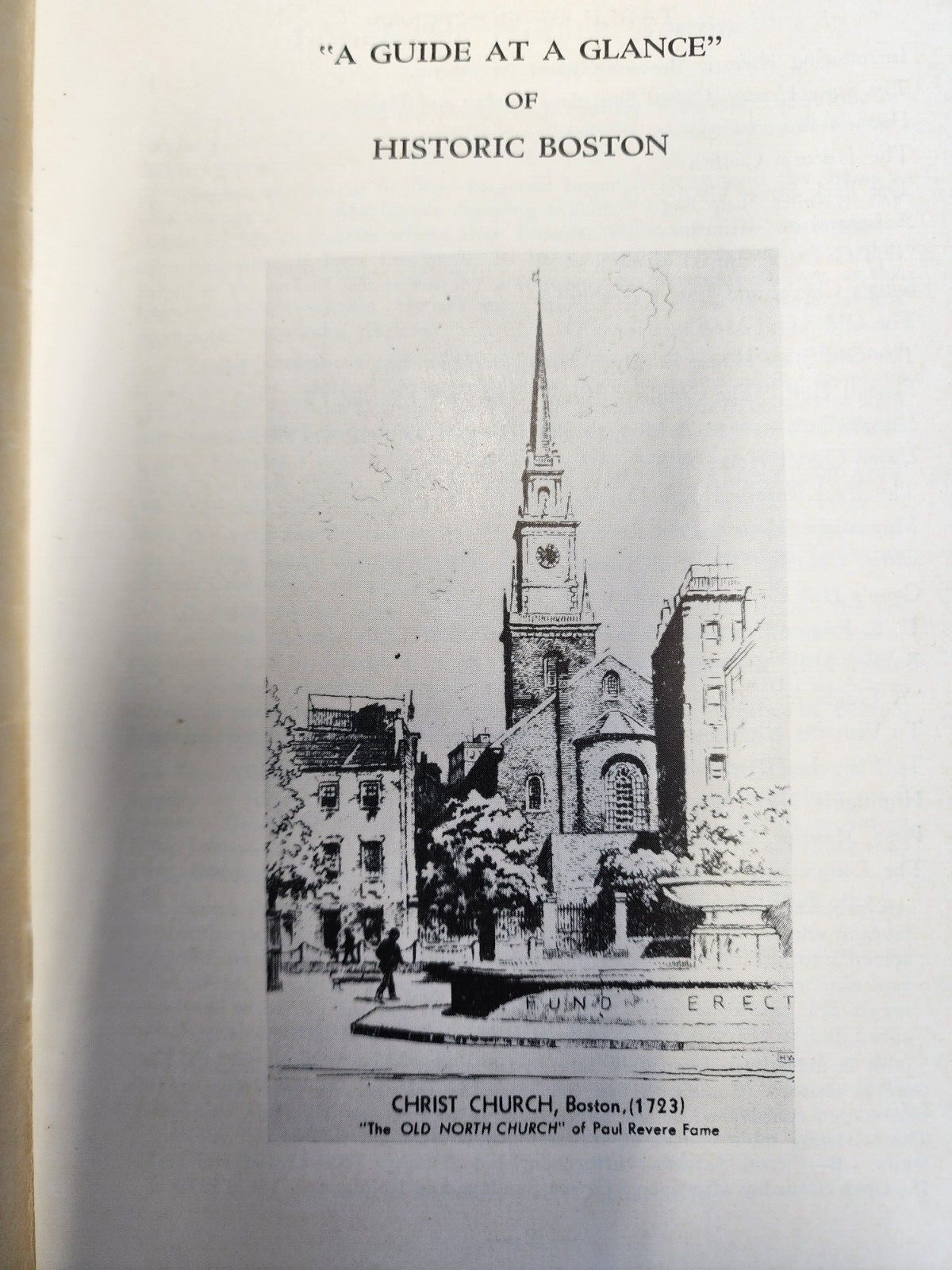 Vtg 1961 A Guide at a Glance of Historic Boston Souvenir Guide Booklet