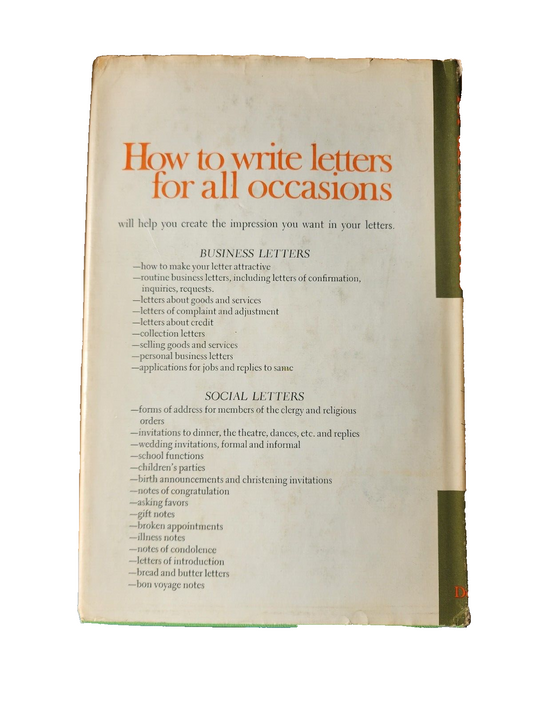 How To Write Letters For All Occasions, By Alexander L. Sheff - Good