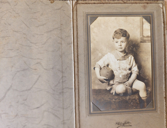 Vintage Boy with ball Wilson Studio Astoria Ore.