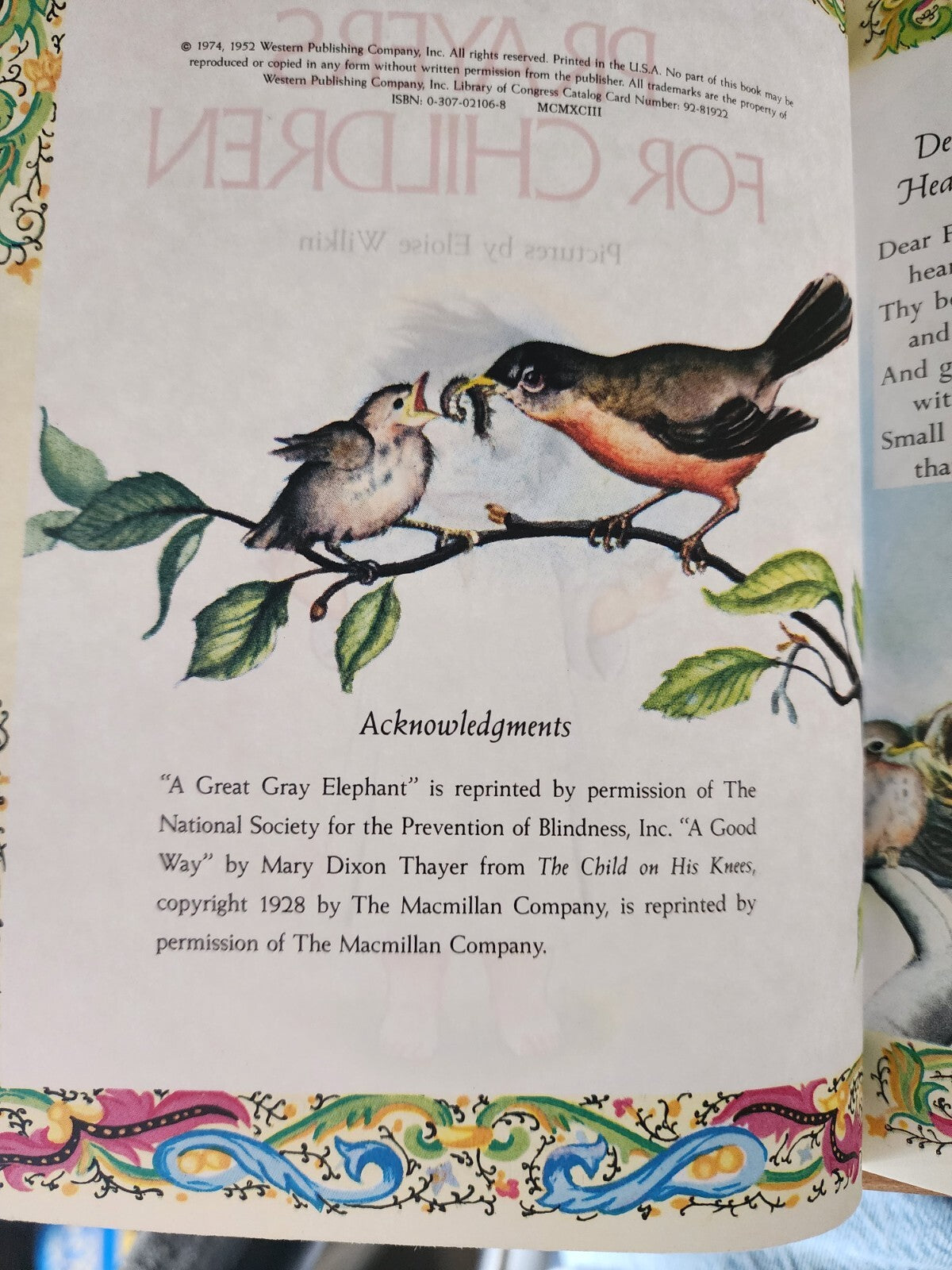 A Little Golden Book Prayers For Children HC 1974 By Eloise Wilkin