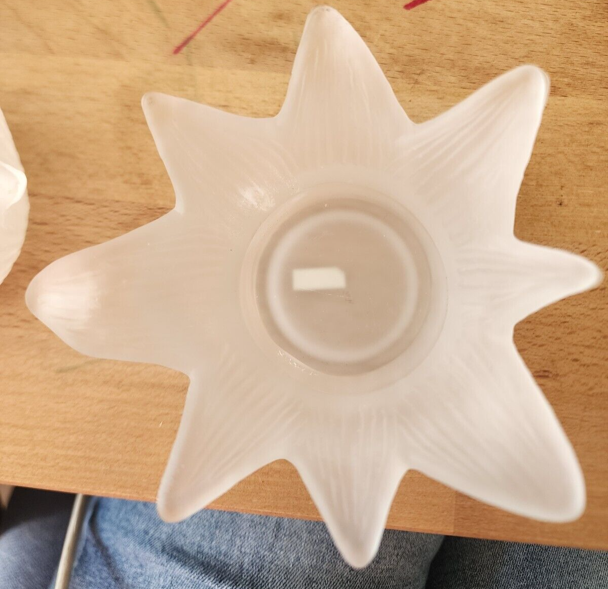 Vtg Frosted Glass Tulip Candle Votive Holders Lot of 2