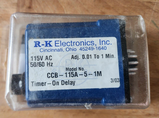 R-K ELECTRONICS CCB-115A-5-1M ON DELAY TIMER