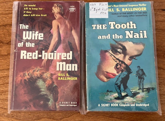 Vtg Paperbacks by Bill S. Ballinger - lot of 2