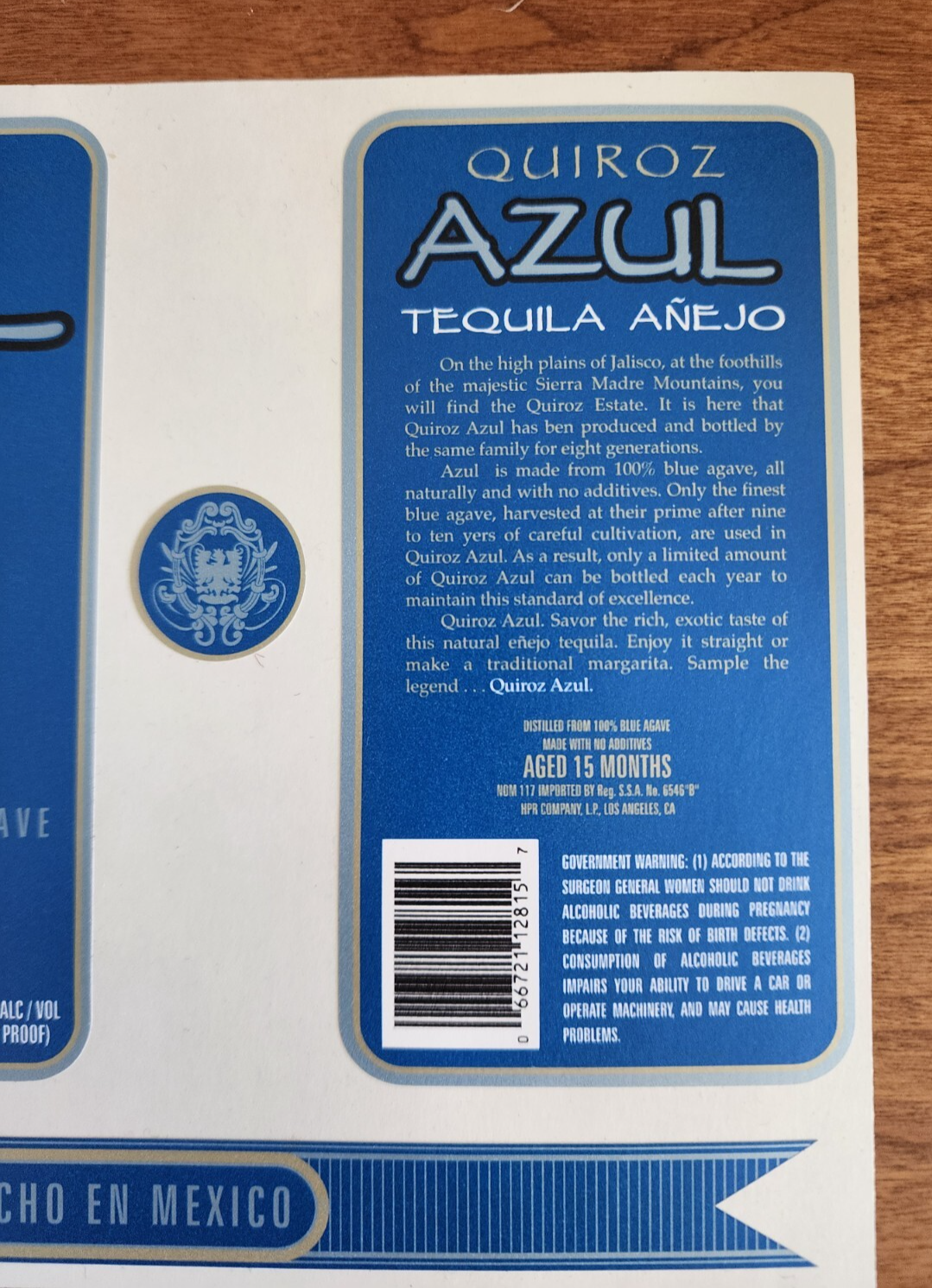 Anejo tequila Beverage Sticker Props