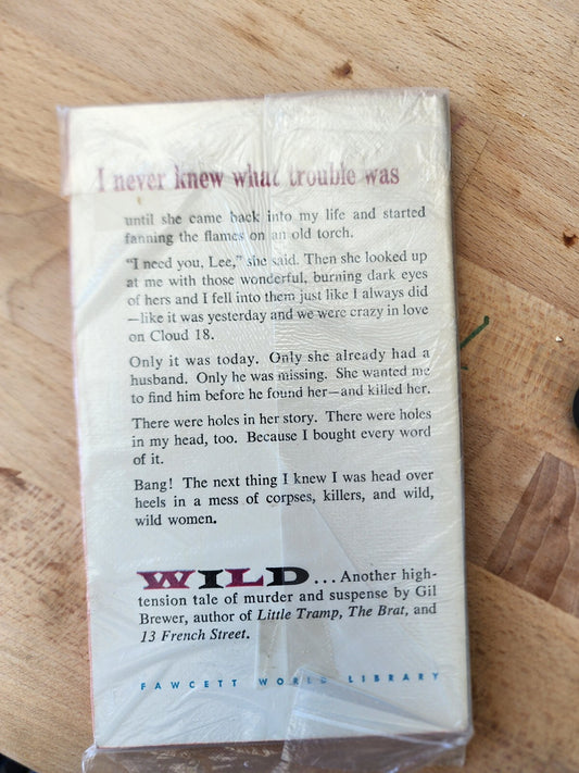 Vtg Pulp Paperback WILD Gil Brewer (1958) CREST # 229 GGA 1ST Print